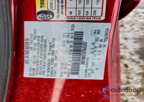 2007 Mercury Milan Premier from USA, damaged, VIN 3MEHM02107R643437